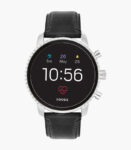 Brown Q Explorist HR Leather Smart Watch