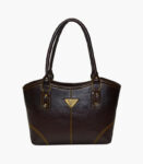 Brown Self Design Shoulder Bag