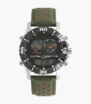 Black Analogue and Digital Watch