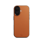 Tan-Grey Leatherite MagSafe Phone Case Cover for iPhone 17