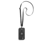 Black Leatherite Crossbody Phone Lanyard - Strap