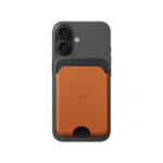 Tan-Grey Leatherite MagSafe Card Wallet