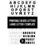 Block Letters Large Letter I Template