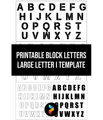 Block Letters Large Letter I Template