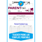Teacher Phone Log Template