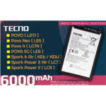 Tecno Mobile Battery For BL 58BT Tecno Smart 4 Plus/Hot 10 Play/5/Hot 10S/Hot 12 Play / Hot 12 Ke6 ,Pova,Ld7J -6000 MAh